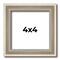Square Classic Modern Silver Picture Frame - UV Acrylic, Foam Board Backing, Hanging Hardware